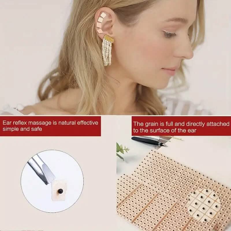600-Pieces: Auricular Patch, Massage Press Seeds Patch for Relaxation