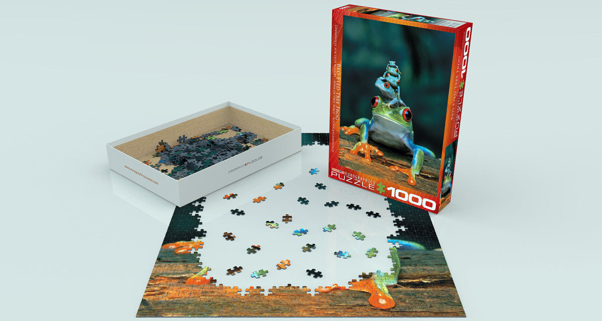 Puzzle: Animal Life Photography - Red-Eyed Tree Frog
