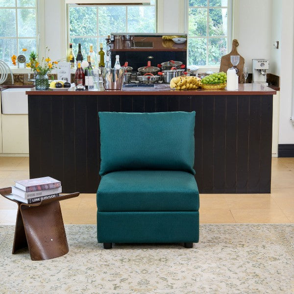 Ainfox 1 Seat Modular Sectional Sofa Couch, Convertible Sofa Couch with Storage