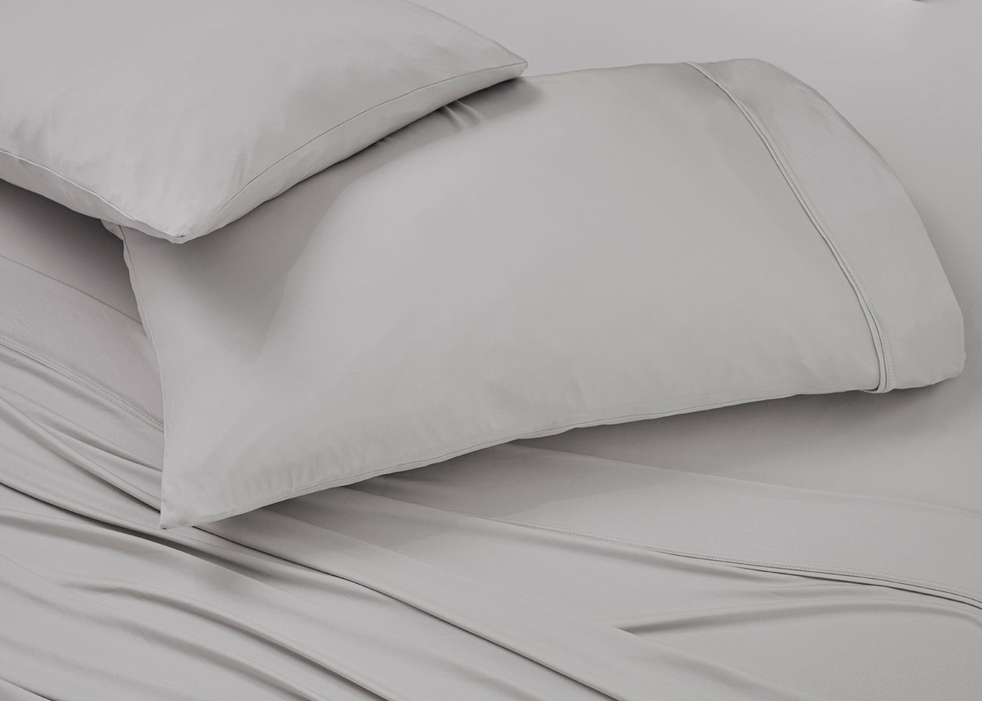 BedGear Ver-Tex Pillowcase 2pc Set, Light Grey