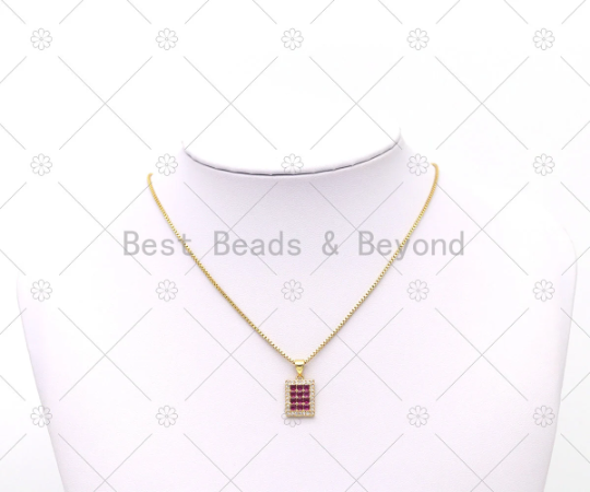 CZ Rectangle Charm, Sku#LK519
