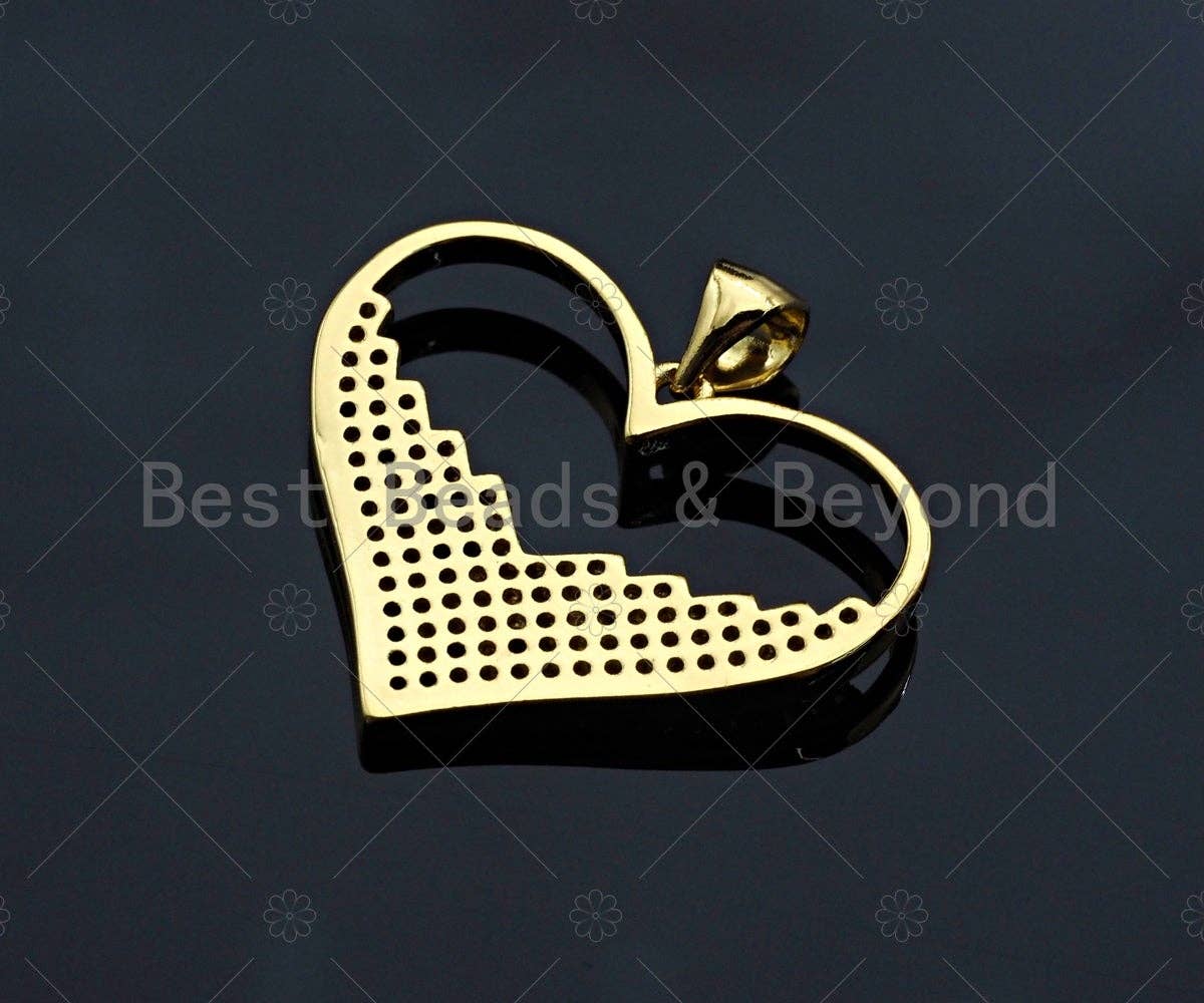 18K Gold Large Heart Shape Pendant,Sku#LK55