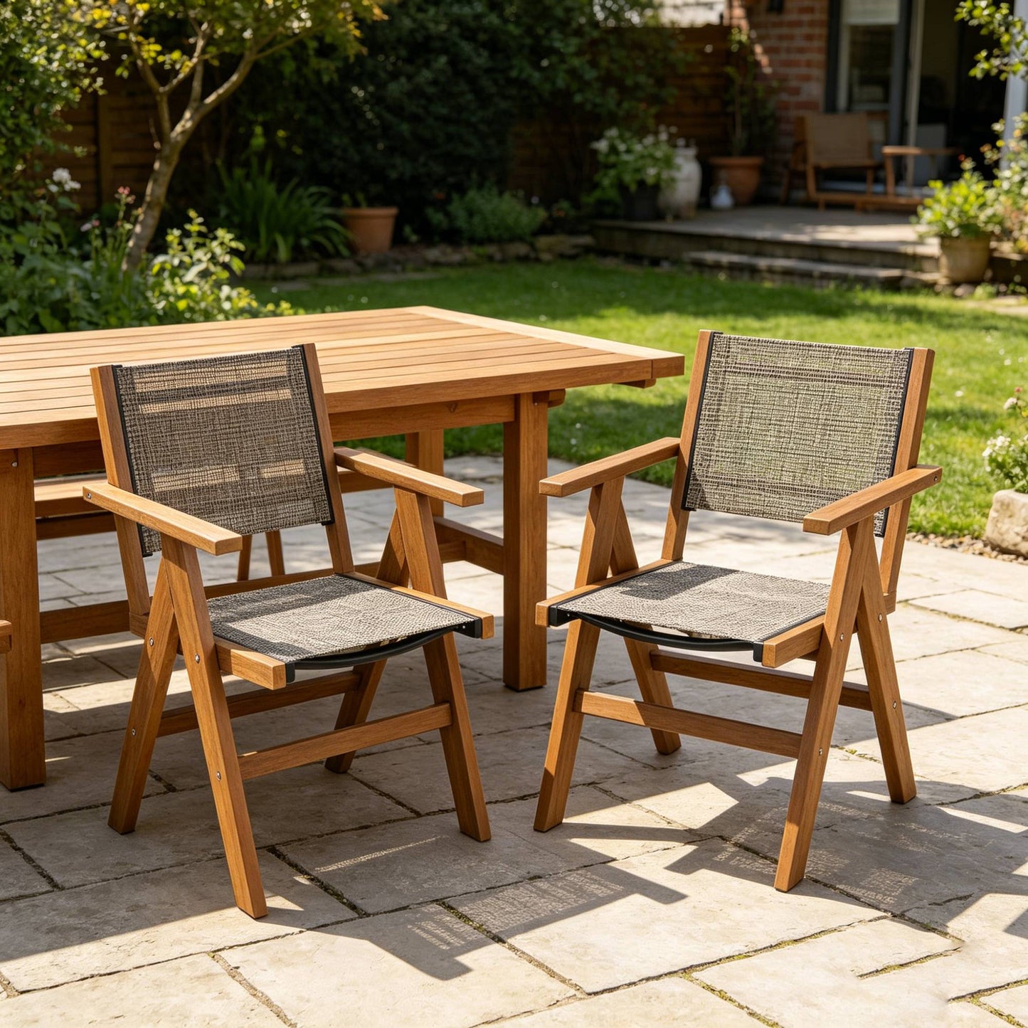 2 Piece HIPS Outdoor Dining Chair Set