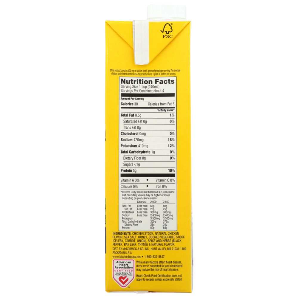 Kitchen Basics Original Chicken Stock - 32oz for Rich Homemade Flavors