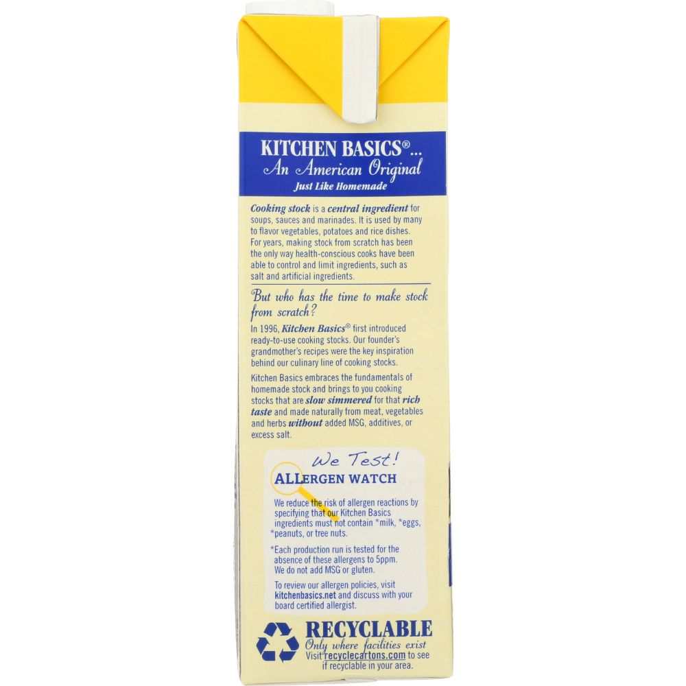 Kitchen Basics Stock: Unsalted Chicken Cooking Stock 32oz| Rich Flavor