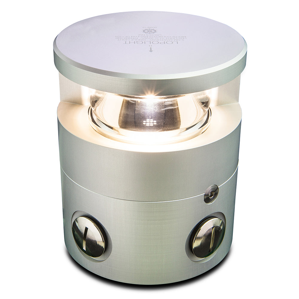 Lopolight Series 300-036 - Masthead Light - 5NM - Horizontal Mount - White - Silver Housing  [300-036]