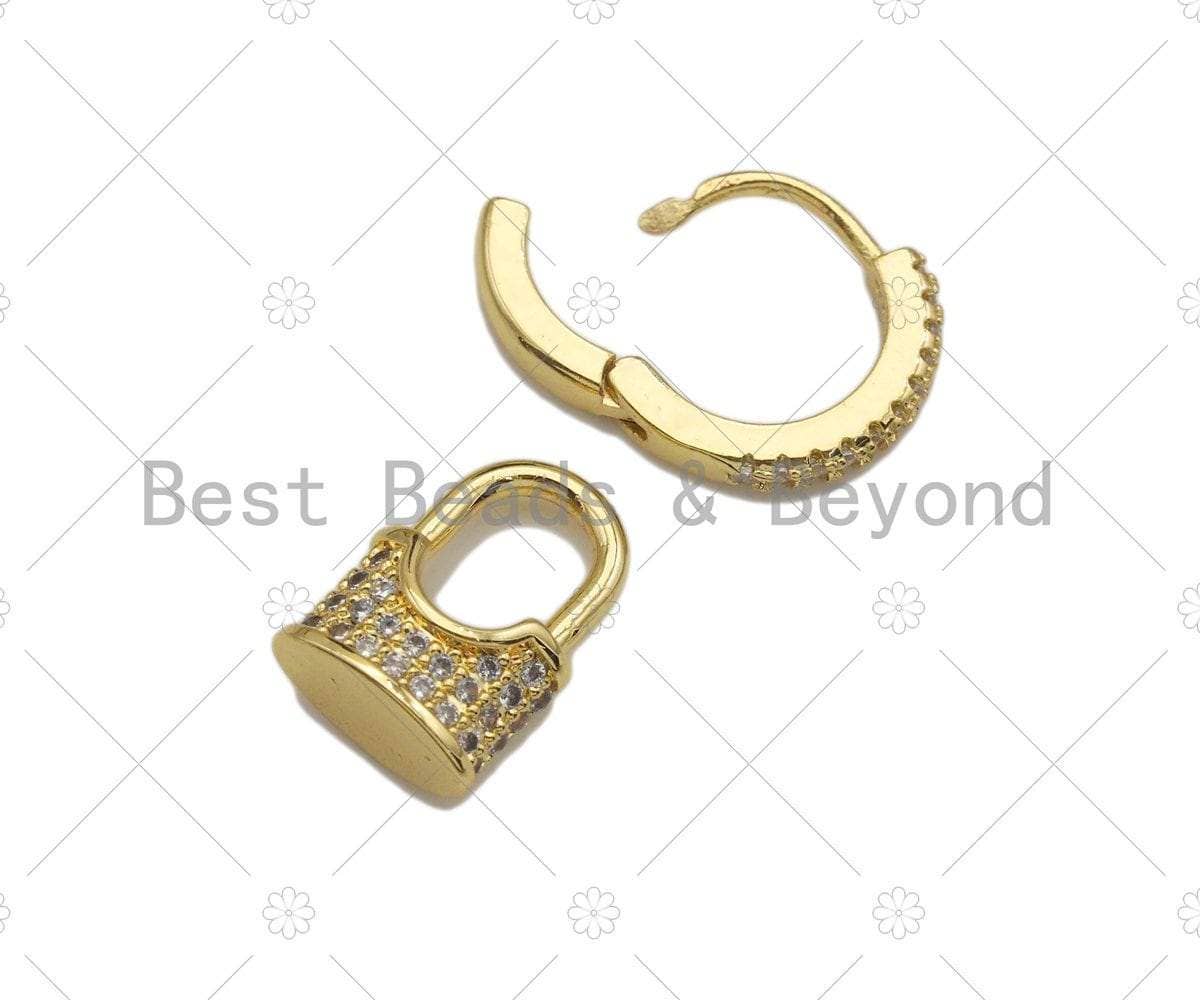 Lock Shape Higgie Earring, Sku#O28
