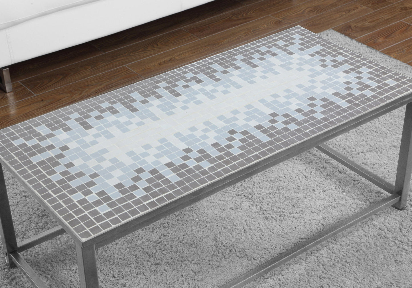 Rectangular Coffee Table with Mosaic Tile Top