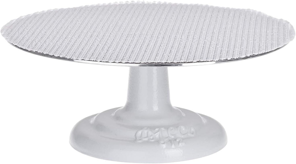 Plateau tournant de 30 cm - Rond standard pour décorateur - Plateau/présentoir à gâteau tournant avec base en fonte et plateau en aluminium