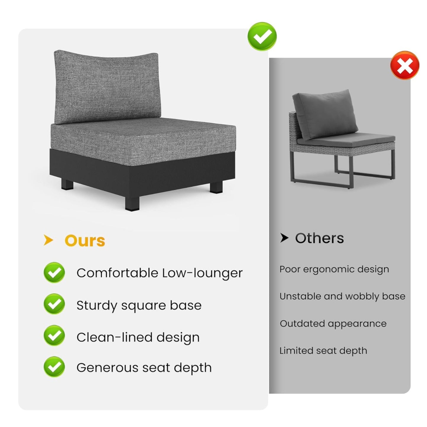 2-Piece Aluminum Patio Seating Set