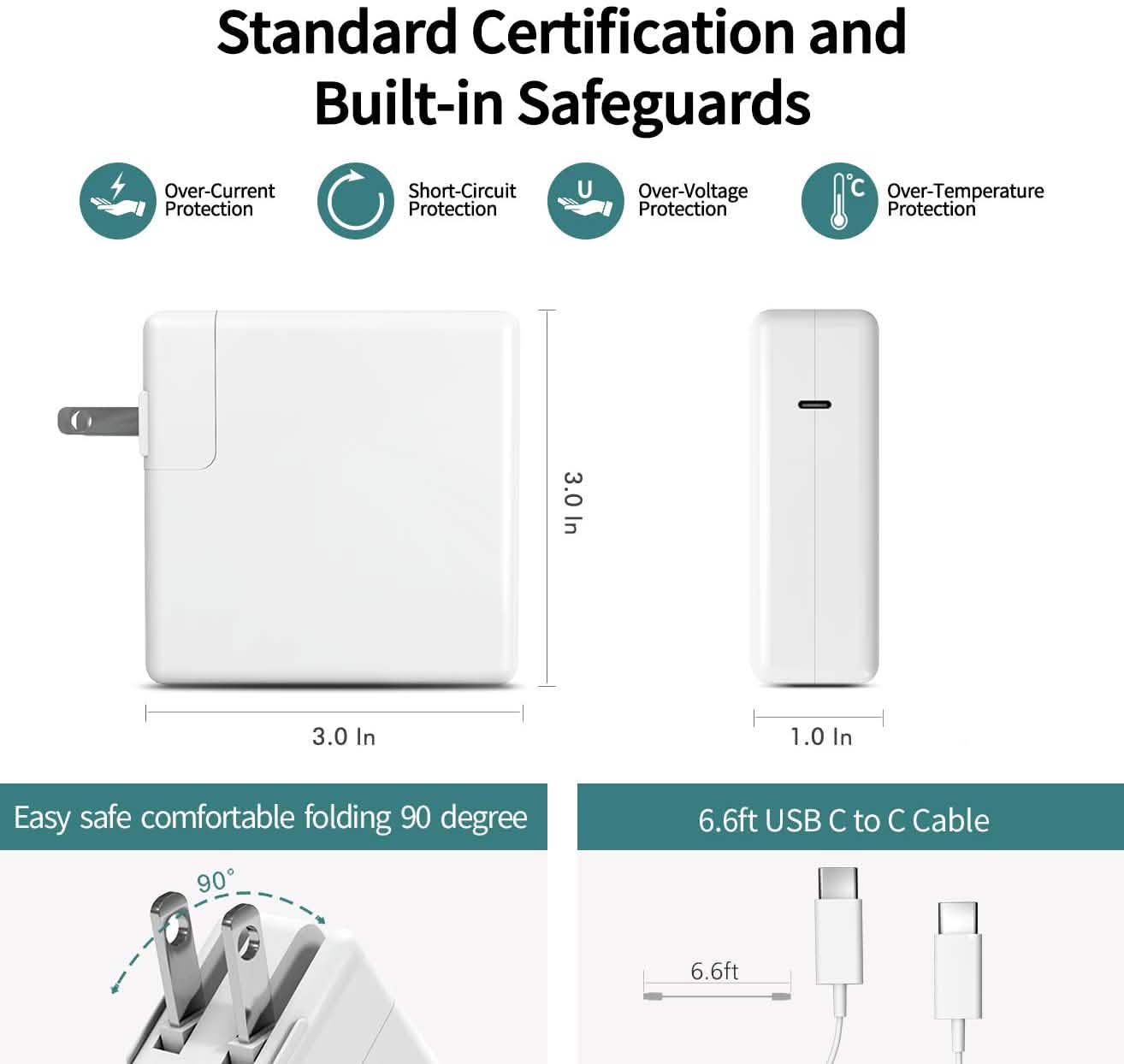 61W USB C充電器 MacBook用電源アダプター