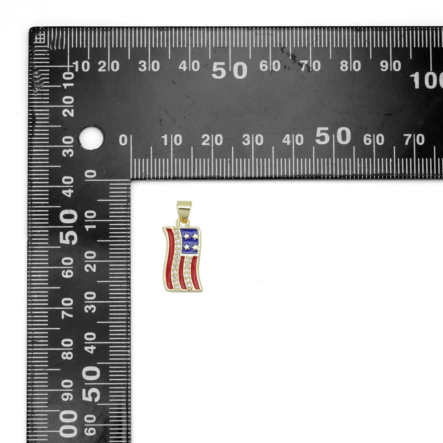 American Flag Charm Pendant, Sku#LK972
