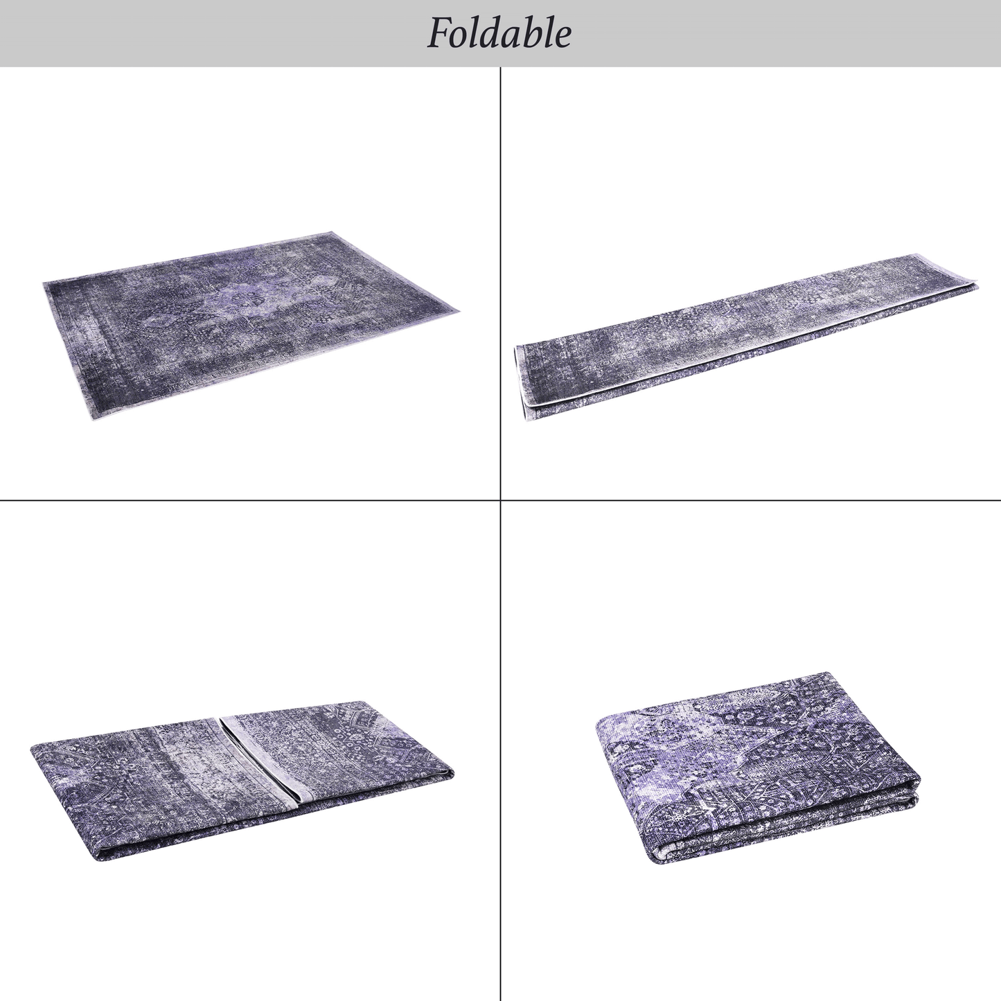 MAVAL Anthracite Washable Rug 2' x 3' Doormat