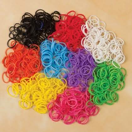 Ensemble de 626 pièces de bandes de métier à tisser colorées et outils