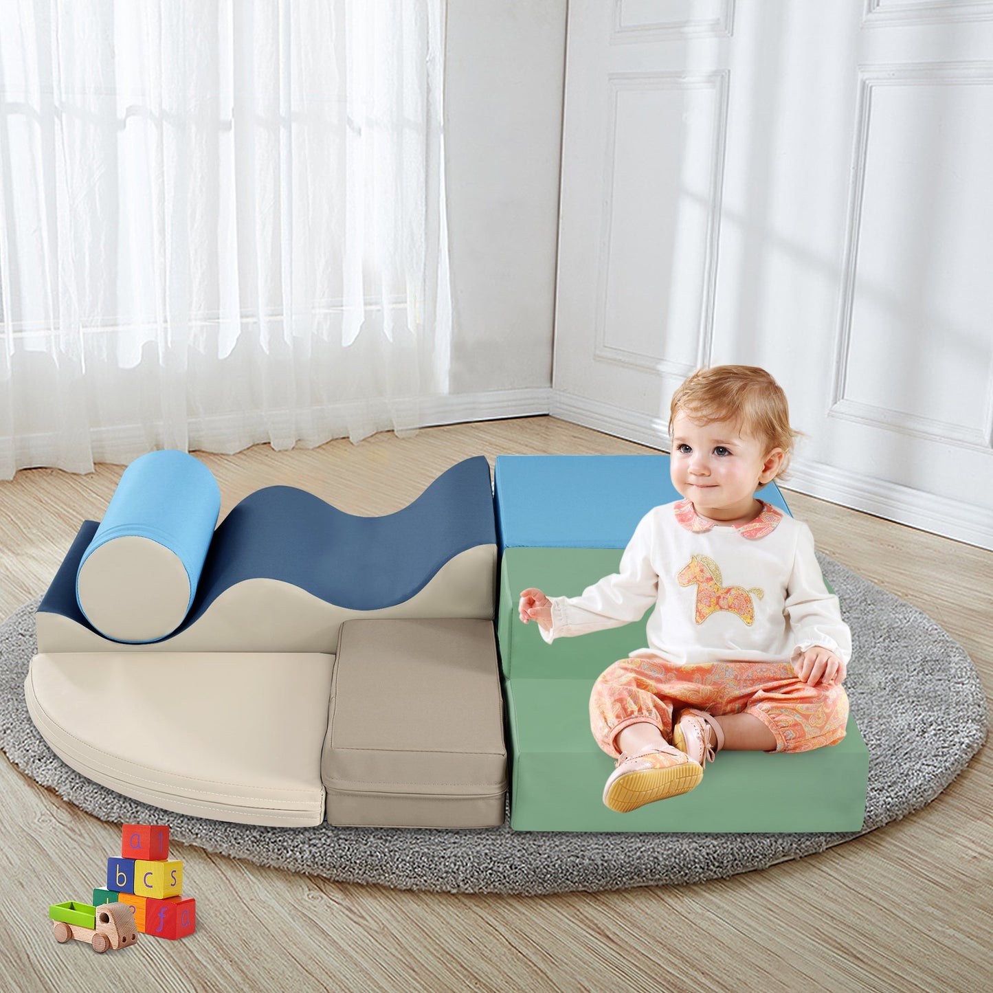 Soft Climb and Crawl Foam Playset 6 in 1