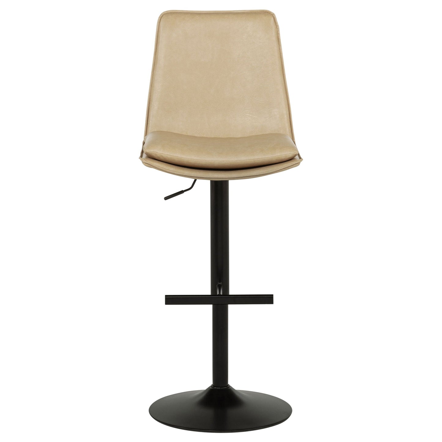 Eldridge Faux Leather Upholstered Adjustable Bar Stool Coffee Tan