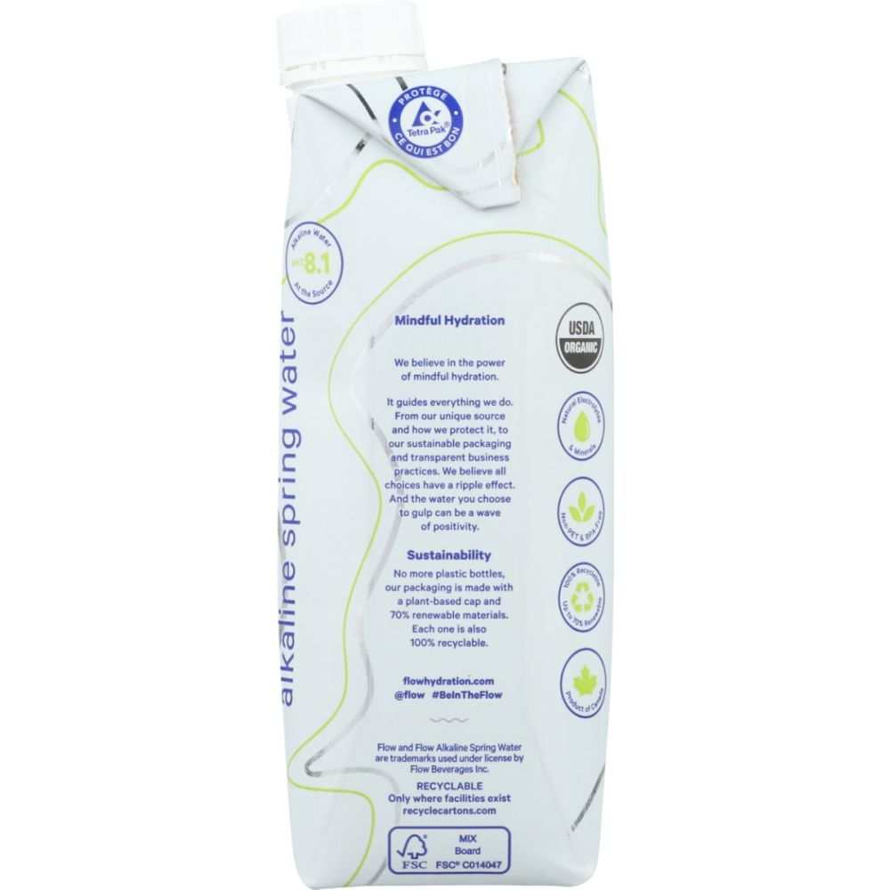 FLOW WATER: Cucumber Mint Alkaline Spring Water-Refreshing, 16.9 fl oz