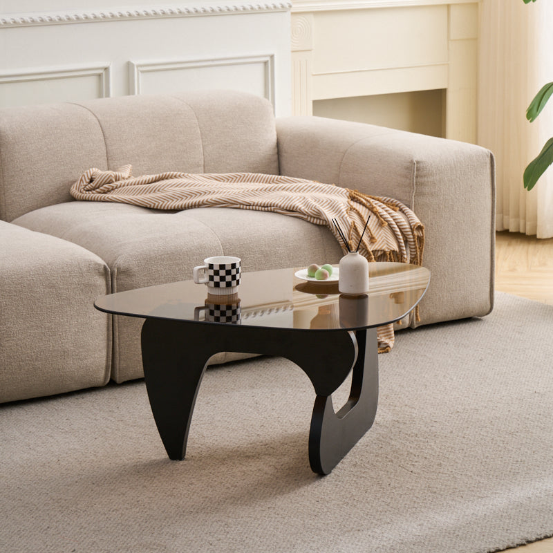 Small Farmhouse Coffee Table Mid-Century Modern Wood Center Table for Living Room