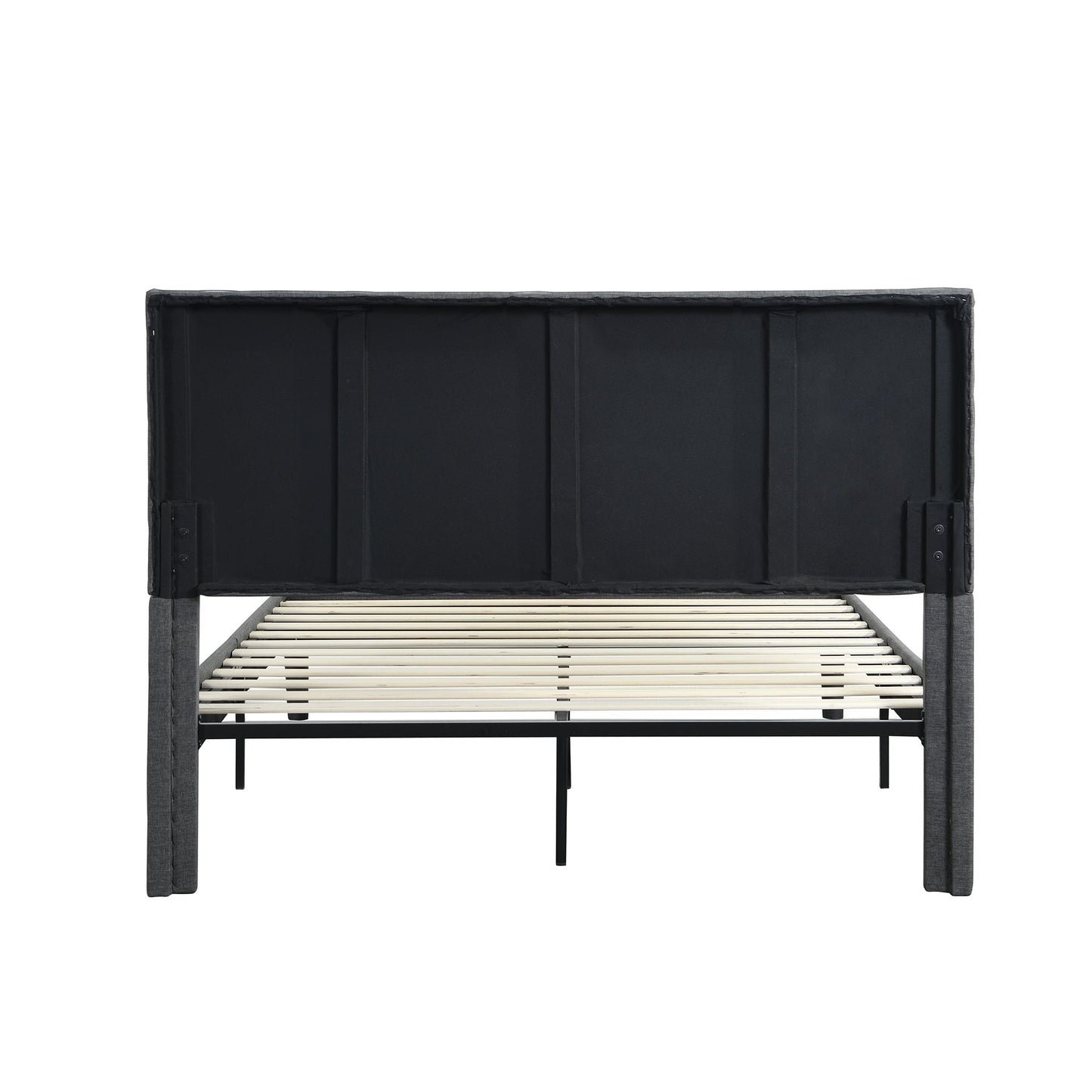 Full Size Upholstered Platform Bed Frame with Headboard