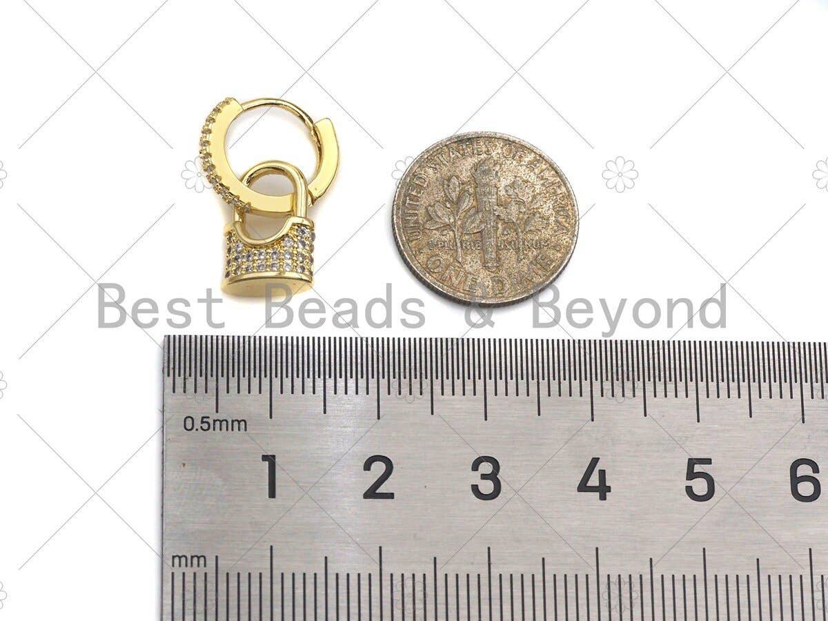 Lock Shape Higgie Earring, Sku#O28