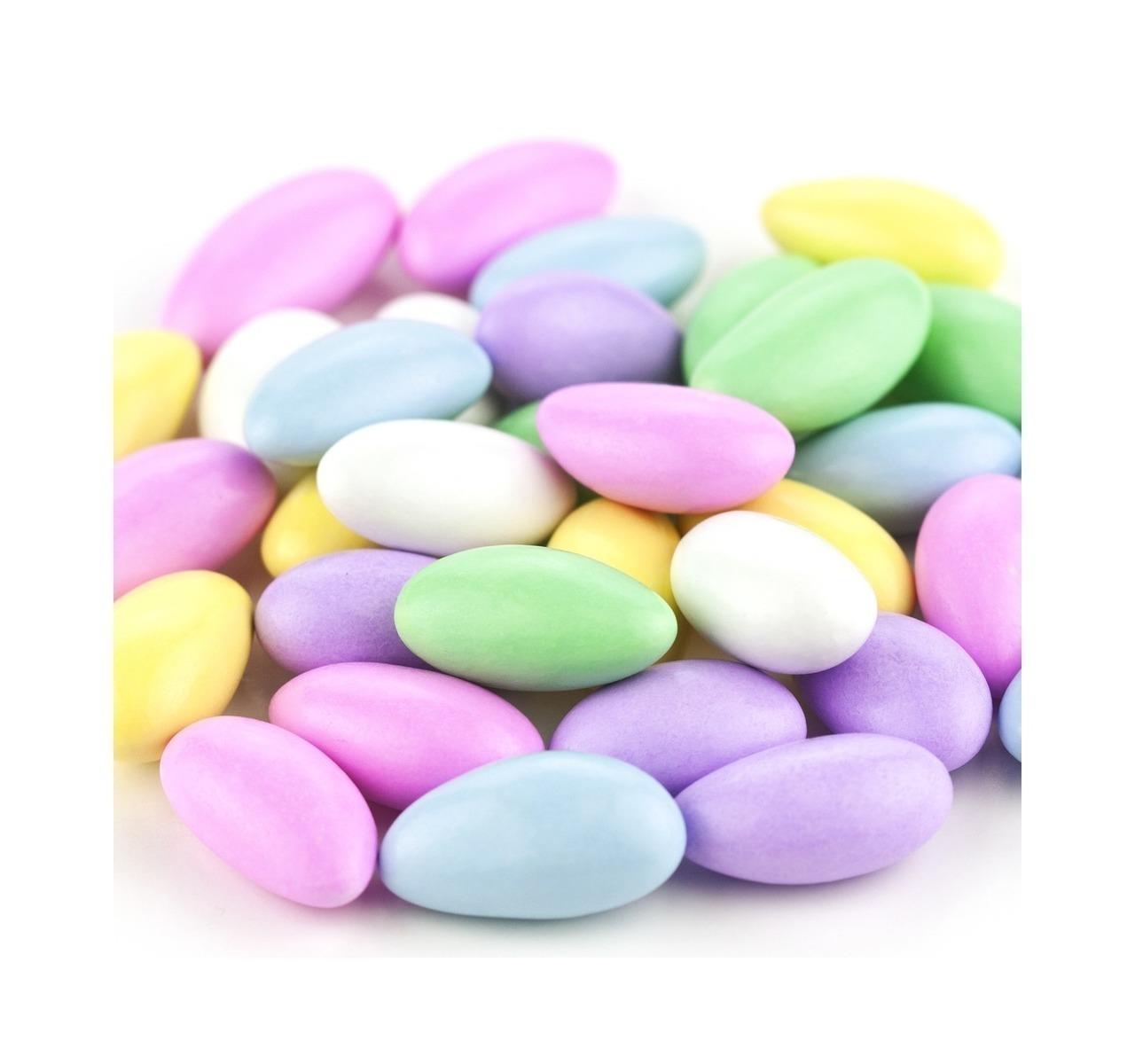Dragées aux amandes - Couleurs pastel assorties ou Tout blanc