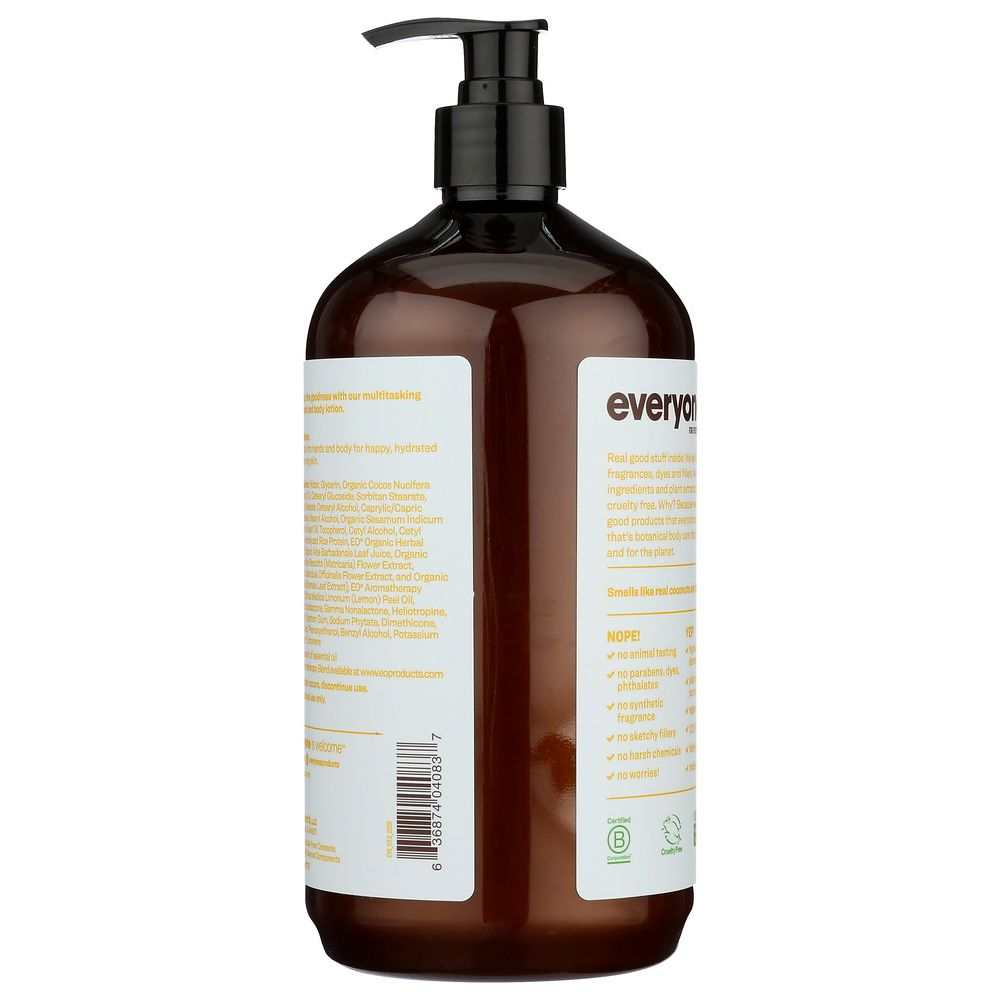EVERYONE: Everyone 3-in-1 Coconut Plus Lemon Lotion, 32 oz