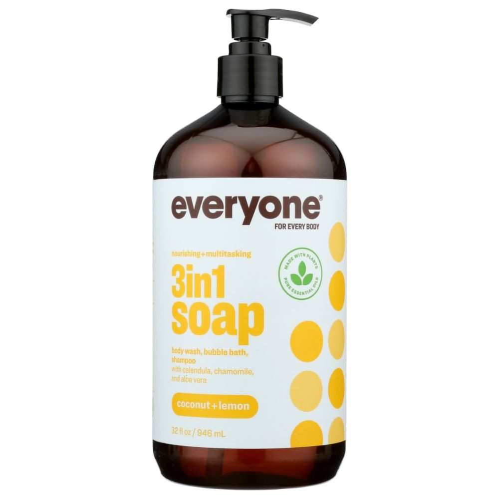 EVERYONE: Everyone 3-in-1 Coconut + Lemon Soap, 32 Oz