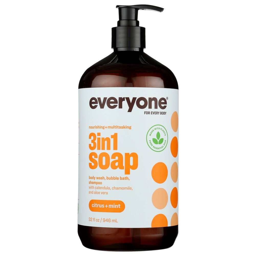 EVERYONE: 3-In-1 Citrus & Mint Soap, 32 oz