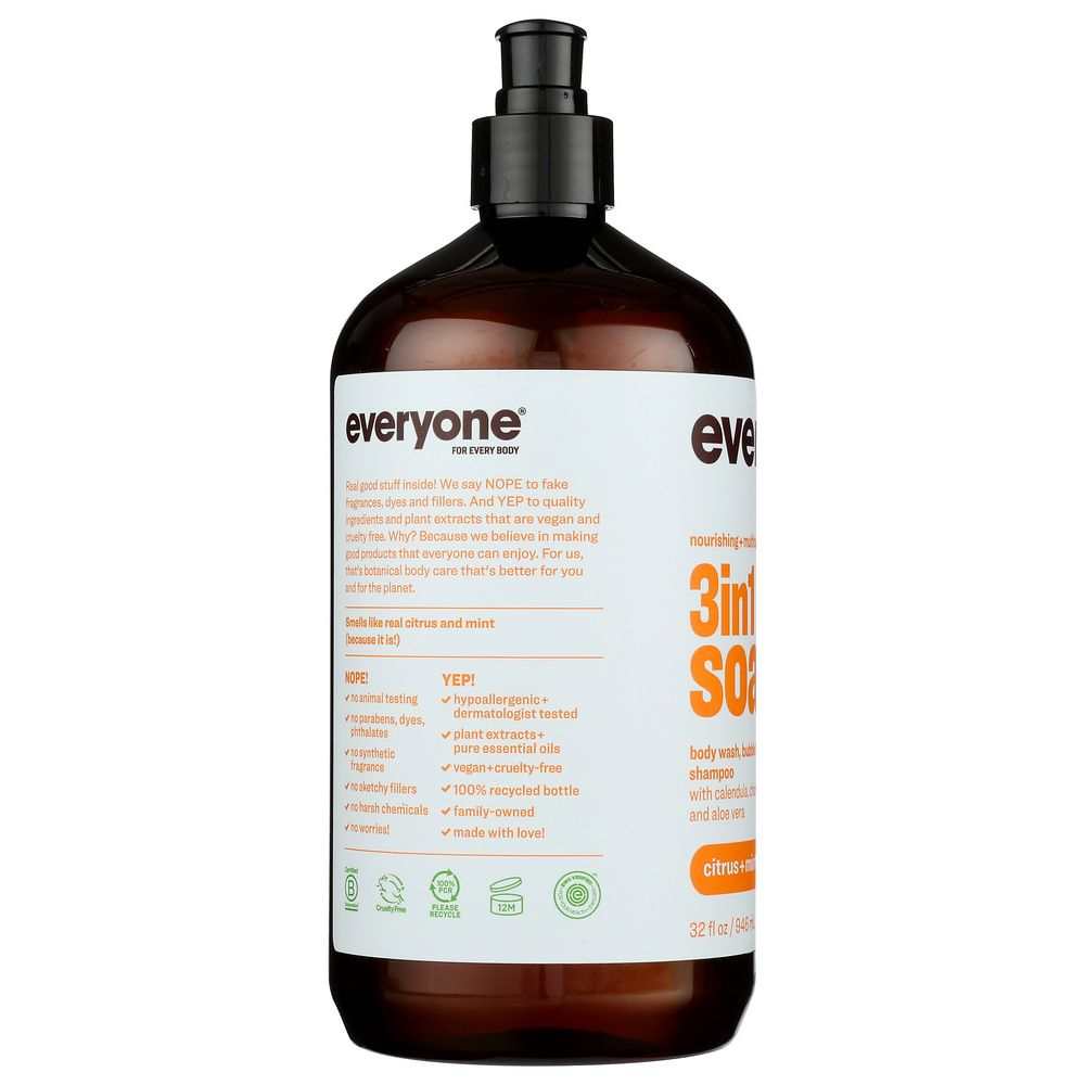 EVERYONE: 3-In-1 Citrus & Mint Soap, 32 oz