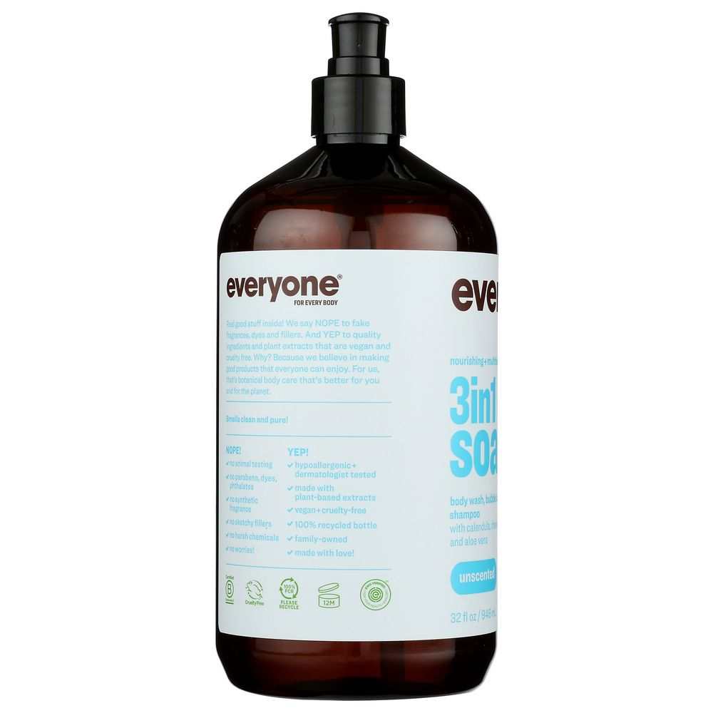 EVERYONE: Unscented 32 oz for Gentle Sensitive  Liquid  Soap & Cleanser