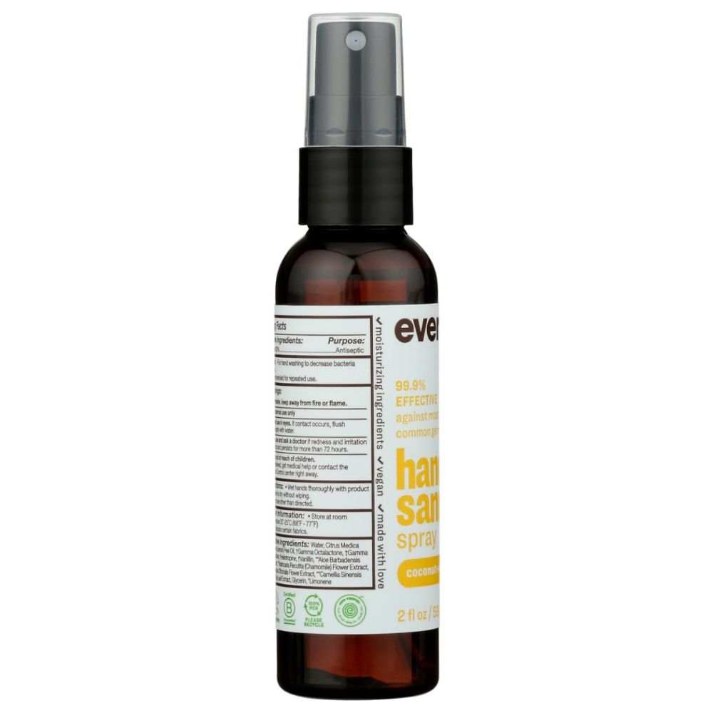 EVERYONE: Coconut Lemon Hand Sanitizer Spray, 2 oz