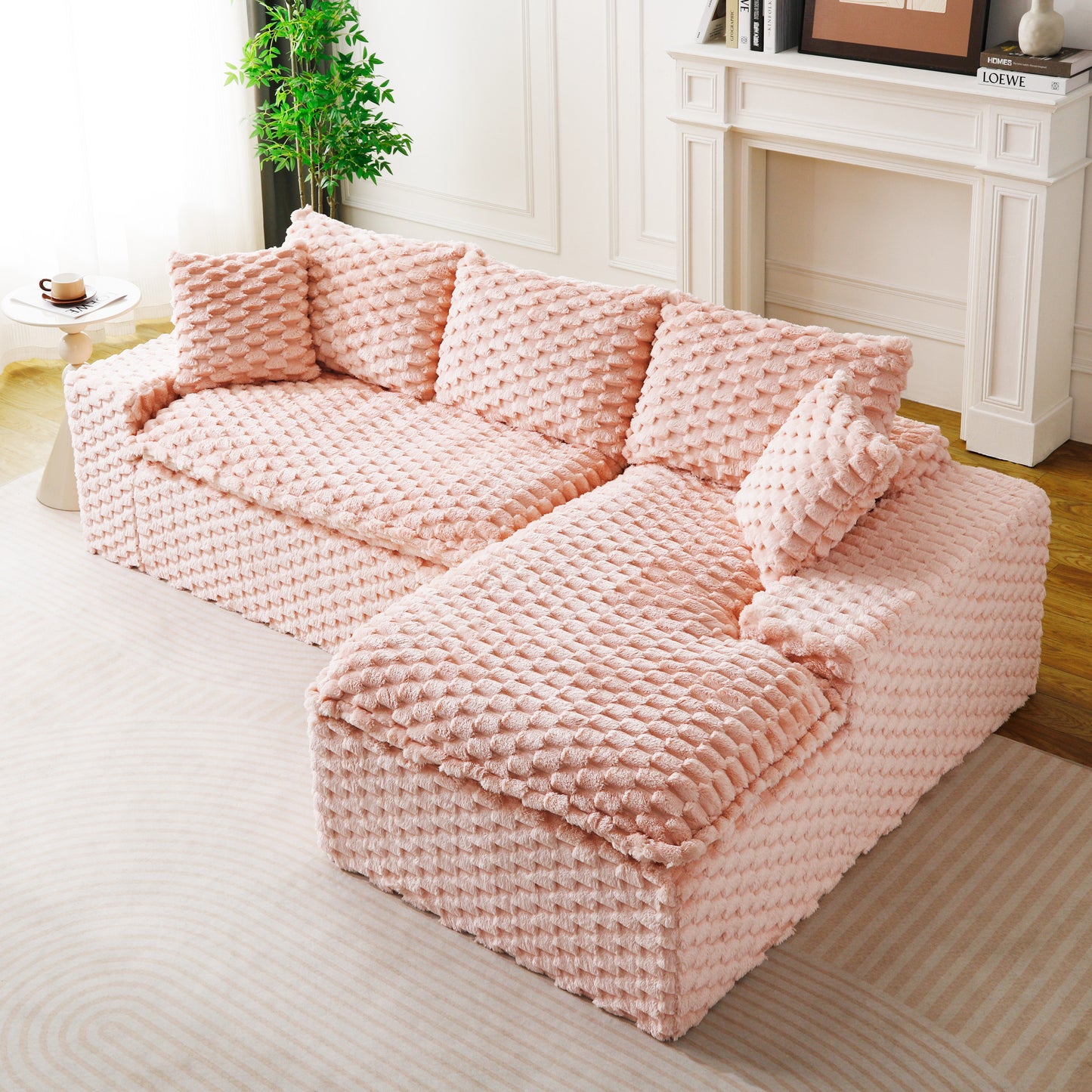 Pink Turtle Velvet Versatile Sofa