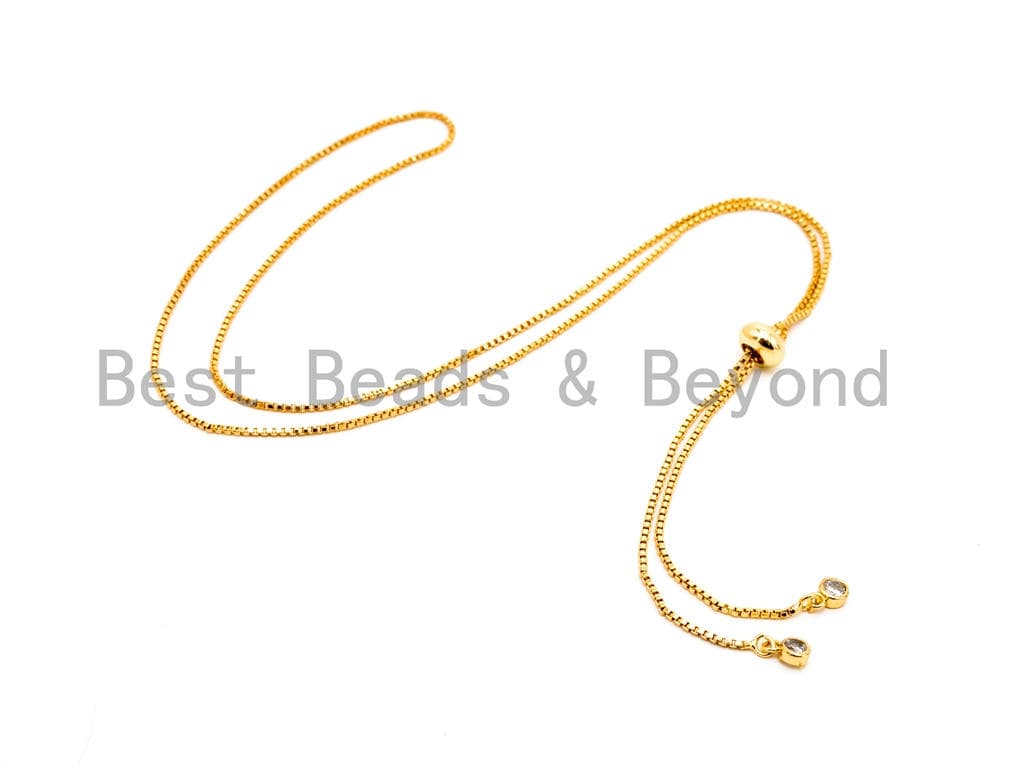 Sliding Adjustable Continuous Necklace Chain, 24"/32,Sku#P44
