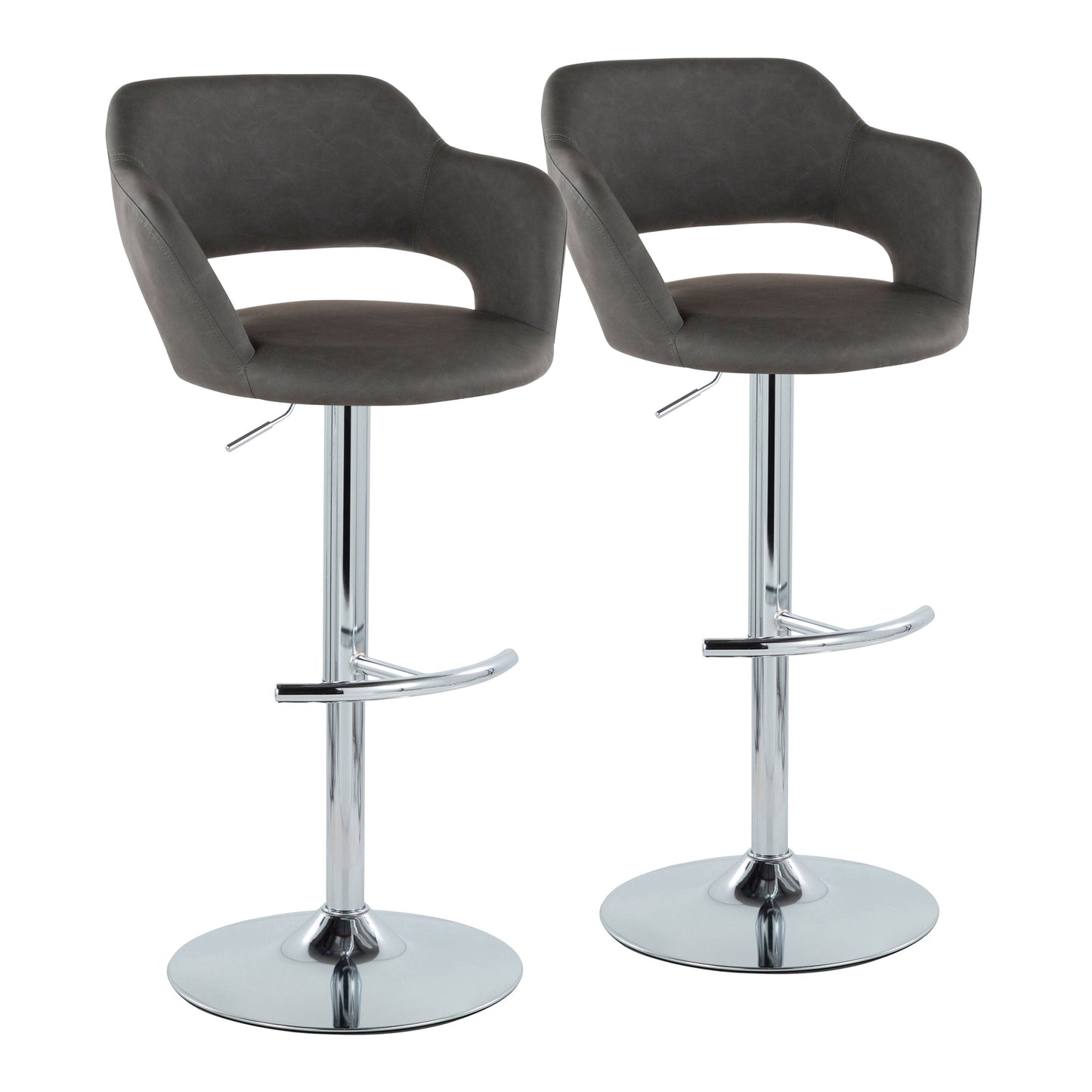 Contemporary Adjustable Barstool with Swivel