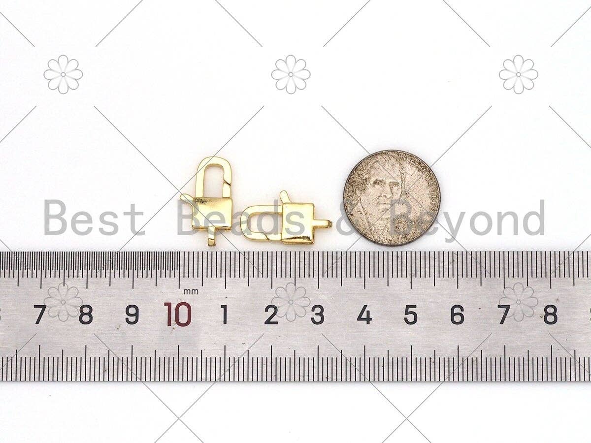 High Quality Lock Lobster Claw Clasp, 18K Gold Filled Simple Lobster Claw Clasp, Lobster Claw, Wholesale Lobster Claw, 9x20mm,Sku#LK444