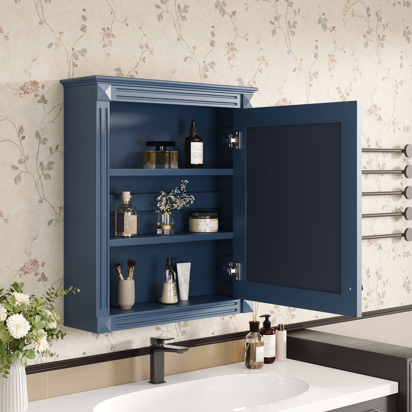 24'' x 27'' Wall Mounted Bathroom Storage Cabinet with Mirror
