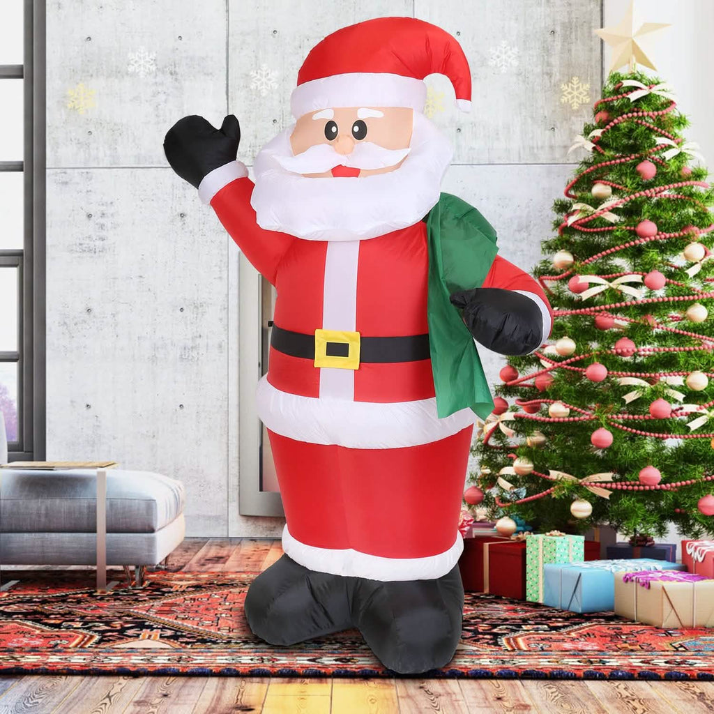Père Noël gonflable géant de 1,95 m