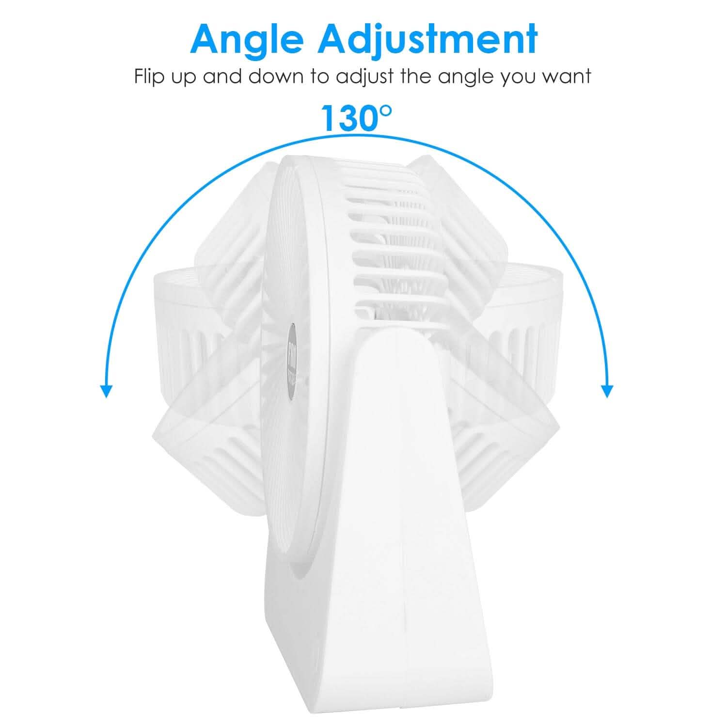 6.5" Desk Fan USB Powered 3 Speeds