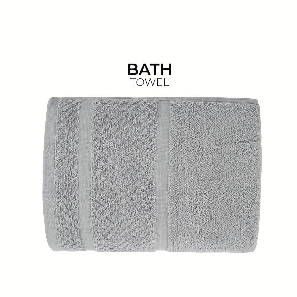 Ensemble de serviettes de bain en coton gris (10 à 32 pièces)