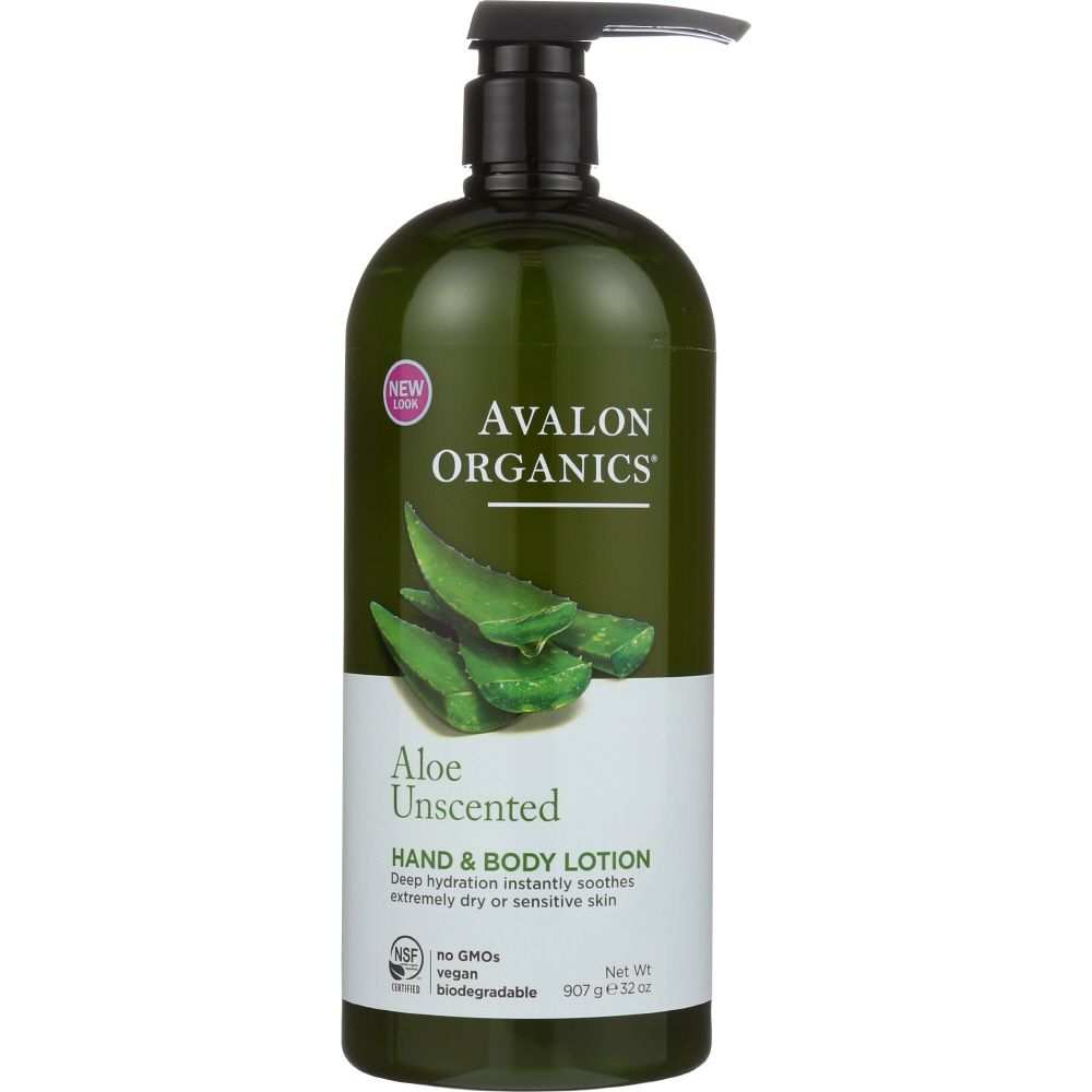 AVALON ORGANICS Hand & Body Lotion Aloe Unscented-32oz| Sensitive Skin