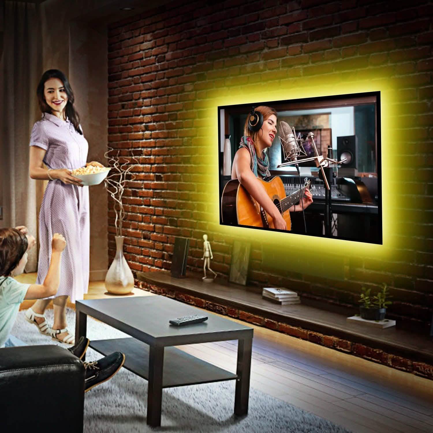 Rétroéclairage LED RGB de 2 m pour téléviseur, bande lumineuse USB pour moniteur