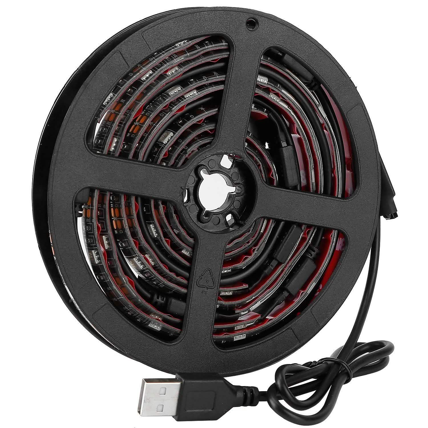 Rétroéclairage LED RGB de 2 m pour téléviseur, bande lumineuse USB pour moniteur