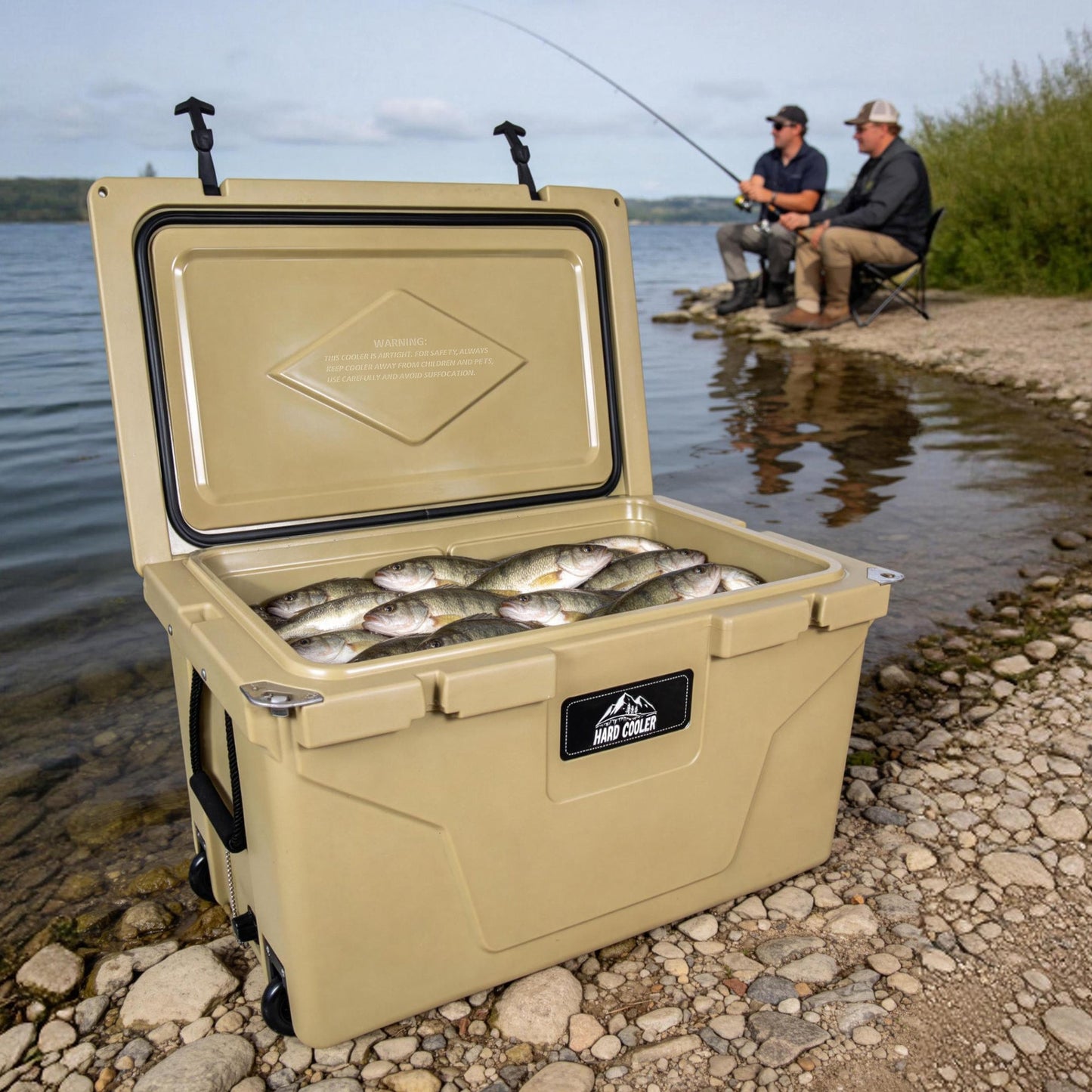 85 Quart Khaki Cooler – Bear-Resistant Rotomolded Ice Chest