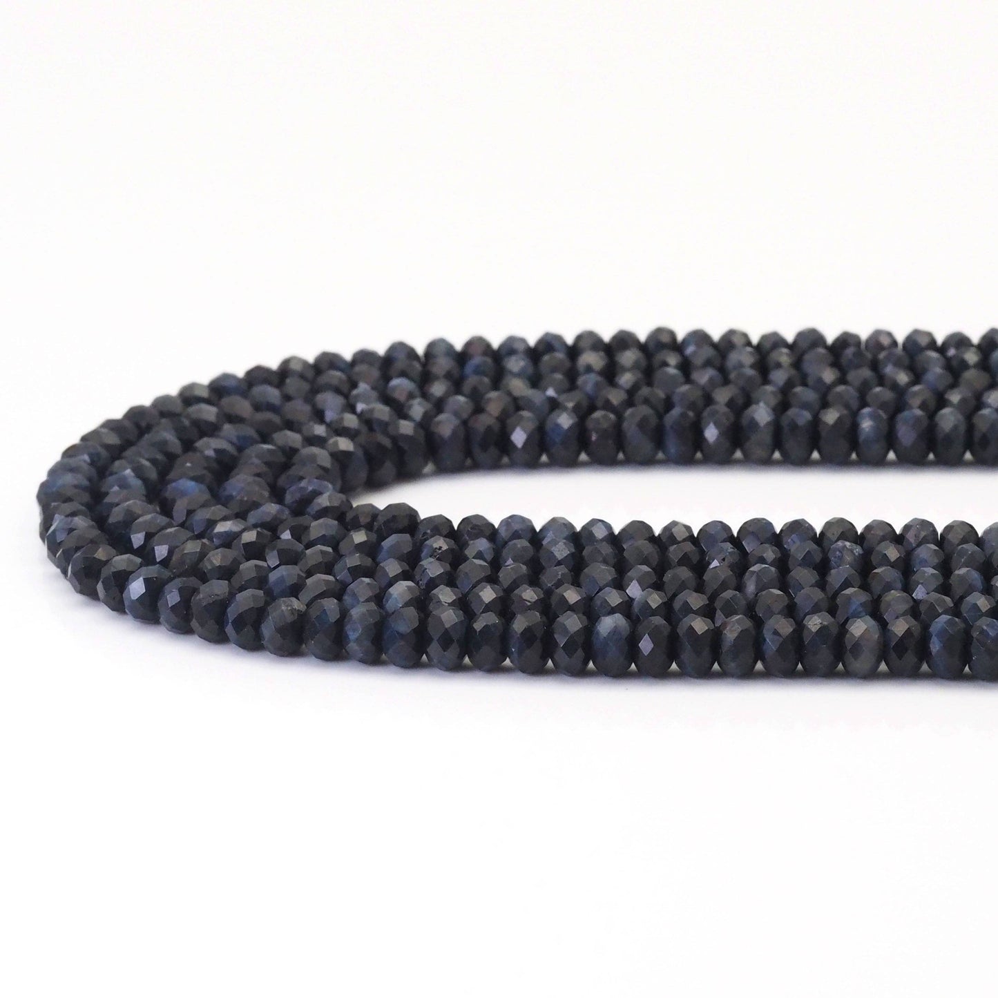4x6mm Blue Tiger Eye Faceted Rondelle Beads, Sku#U1658