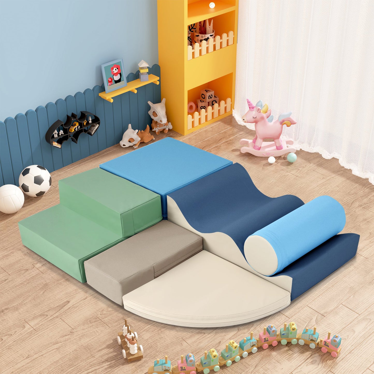 Soft Climb and Crawl Foam Playset 6 in 1
