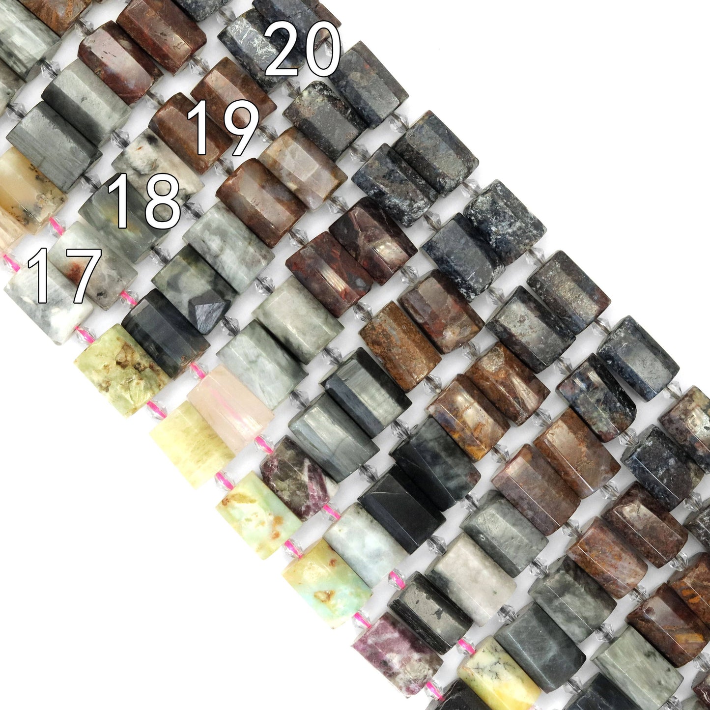 10x16mm Faceted Tube Beads, Sku#U1818