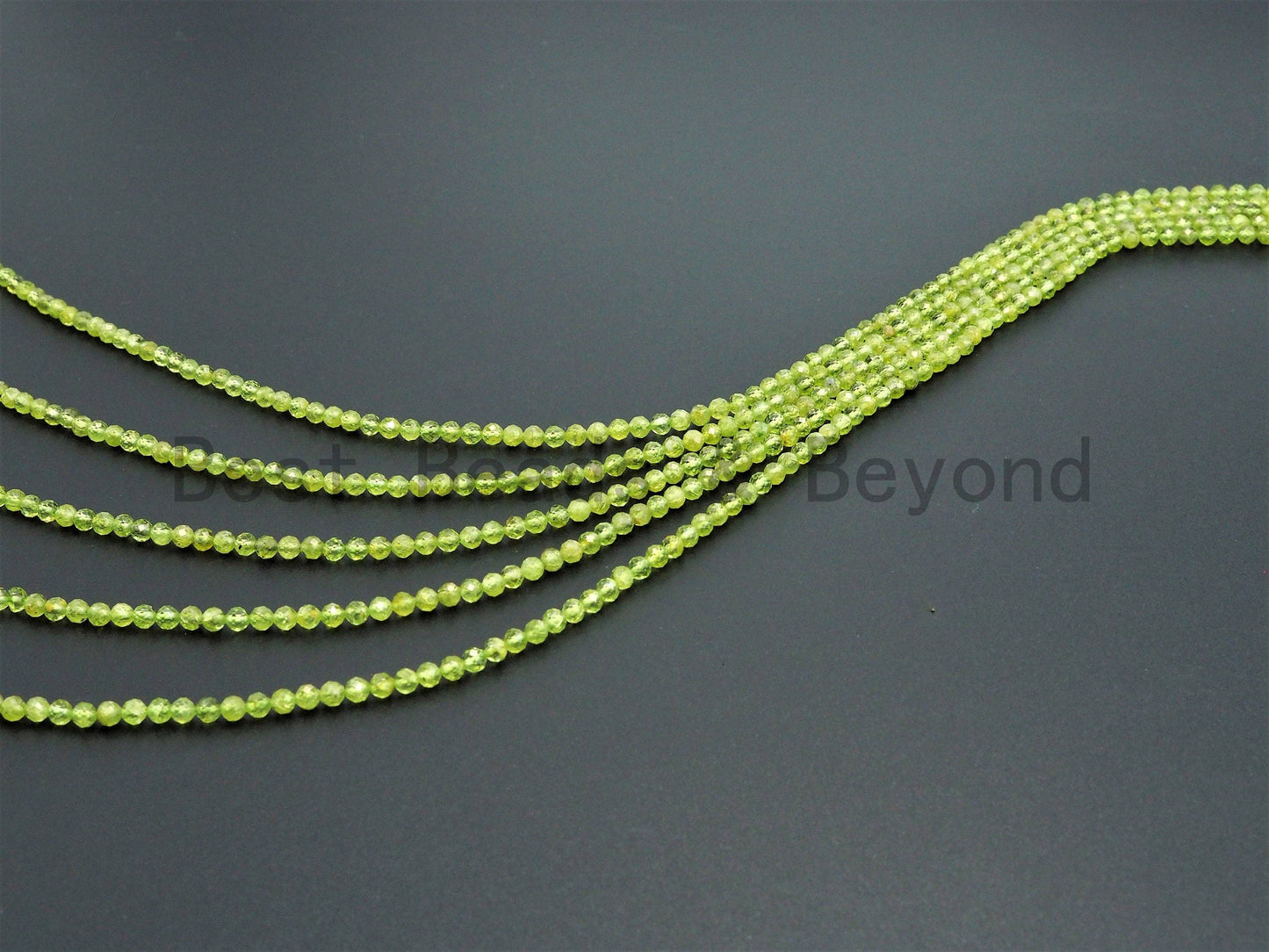 High Quality Natural Olivine Peridot Round Faceted beads, 2mm/3mm/4mm Tiny Sparkly Peridot Gemstone Beads, 15.5inch strand, SKU#U358
