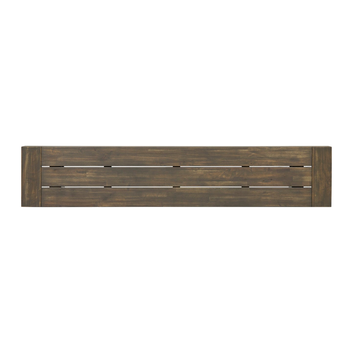 Outdoor Acacia Wood Patio Bench, Grey/Rustic Metal