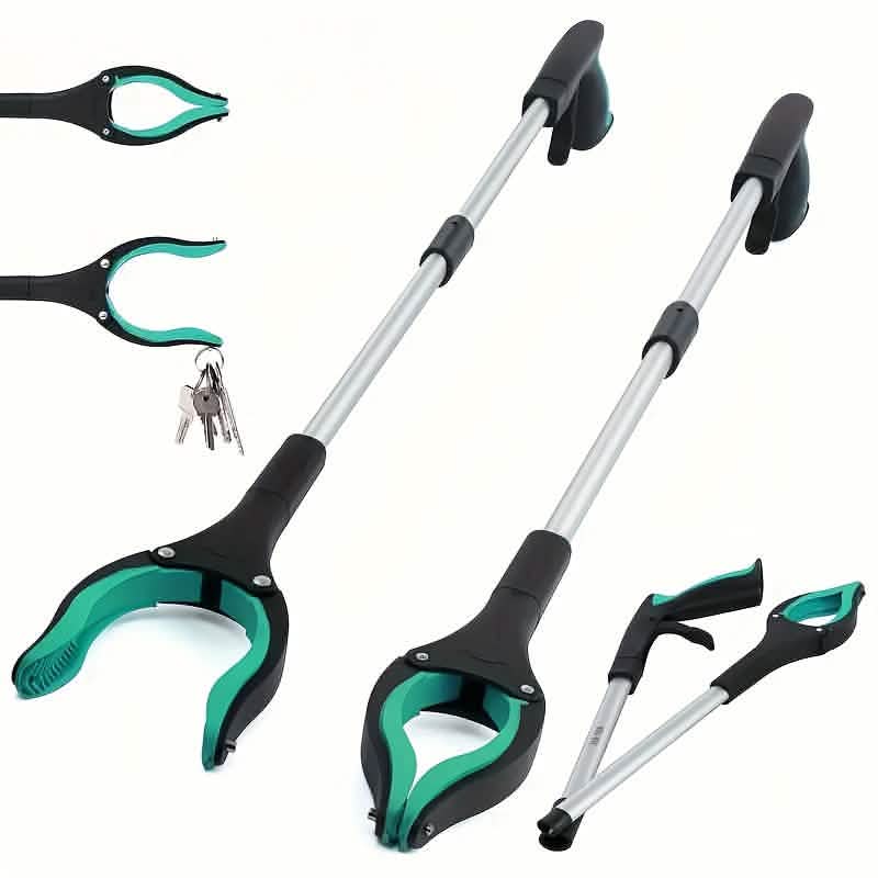 Pince de ramassage pliable en acier robuste – 81 cm avec aimant et poignée antidérapante