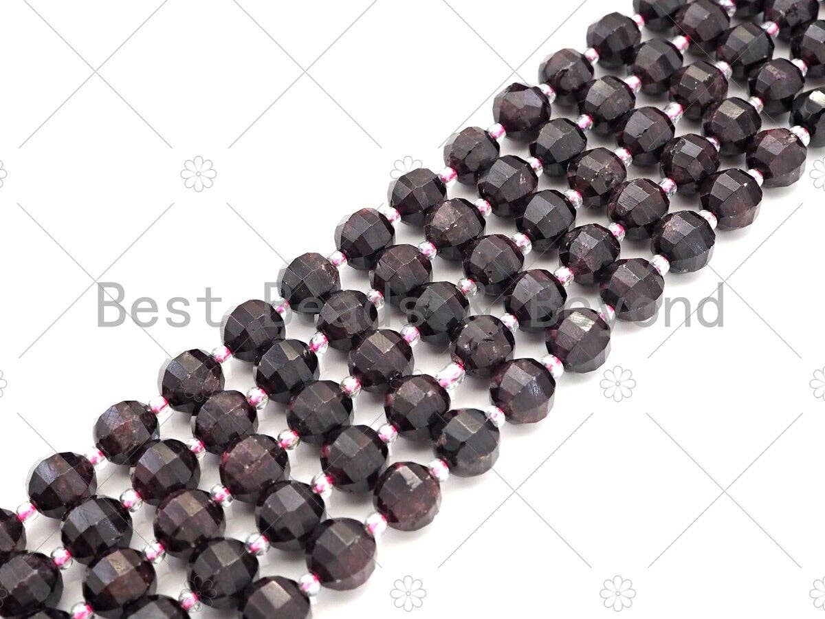 New Cut!!! Natural High Quality Round Latern Cut Garnet Beads, 8mm/10mm Genuine Red Garnet Beads, 15.5'' Full Strand, Sku#U1118